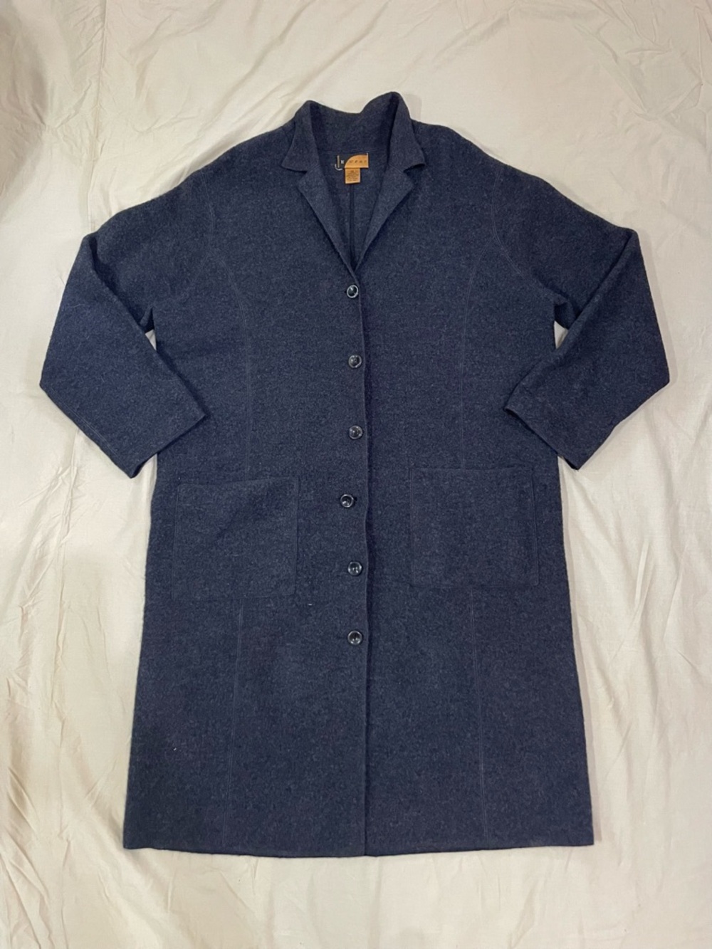 Vintage wool trench coat jacket gray XL grandpa winter timeless 50s 60s